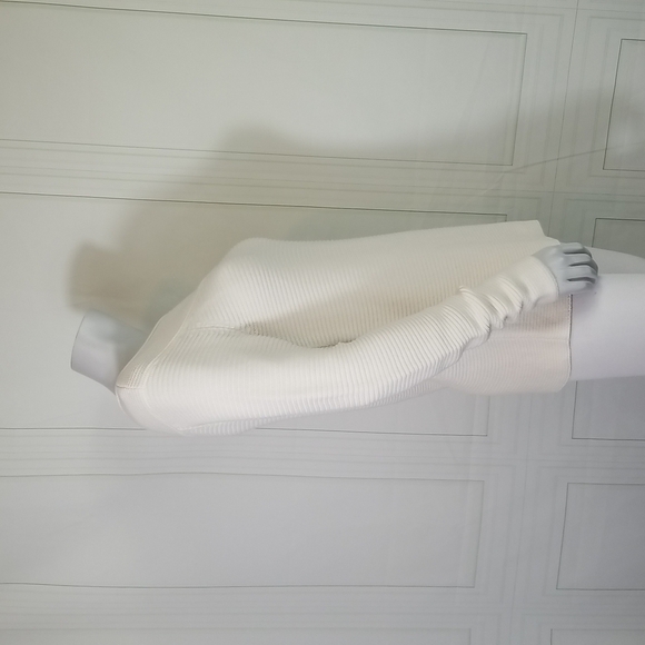 Talbots SZ Small Sweater Cream Horizontal Knit Raglan Sleeve Classic - Picture 5 of 7